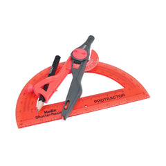 Helix Assorted Colors Protractor Compass Set 2 Count