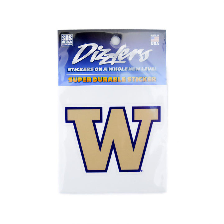 SDS W Gold Fill Purple Outline Dizzler Sticker 3"