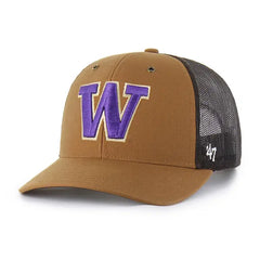 Photo of Carhartt x 47 Brand Brown Washington Huskies Trucker Hat.
