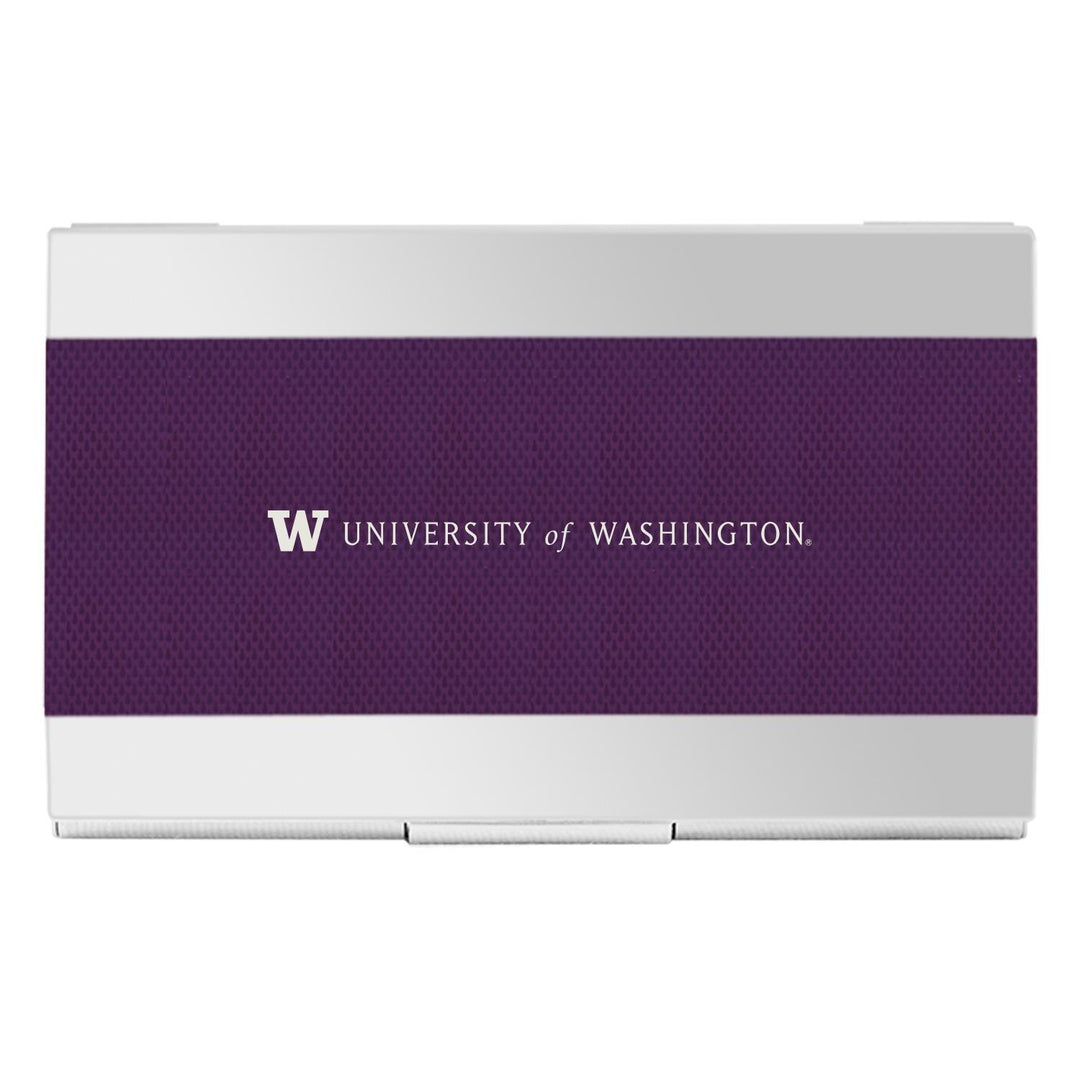 LXG Purple W University of Washington Business Card Case