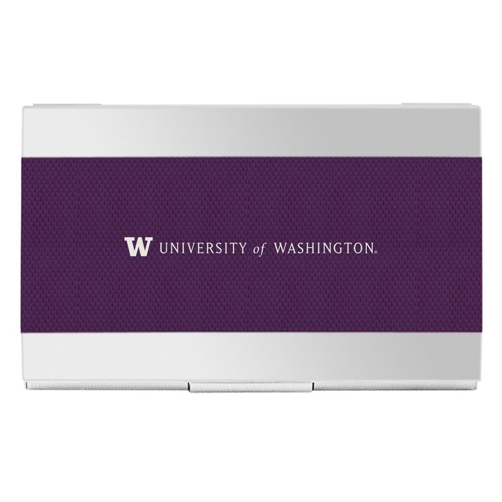 LXG Purple W University of Washington Business Card Case