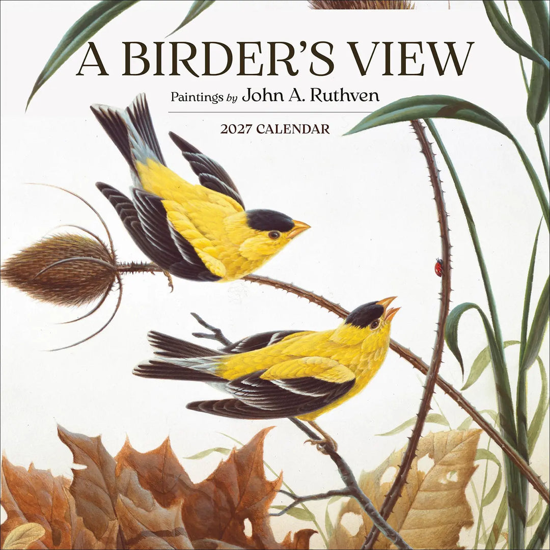 A Birder's View Paintings by John A. Ruthven 2027 Wall Calendar