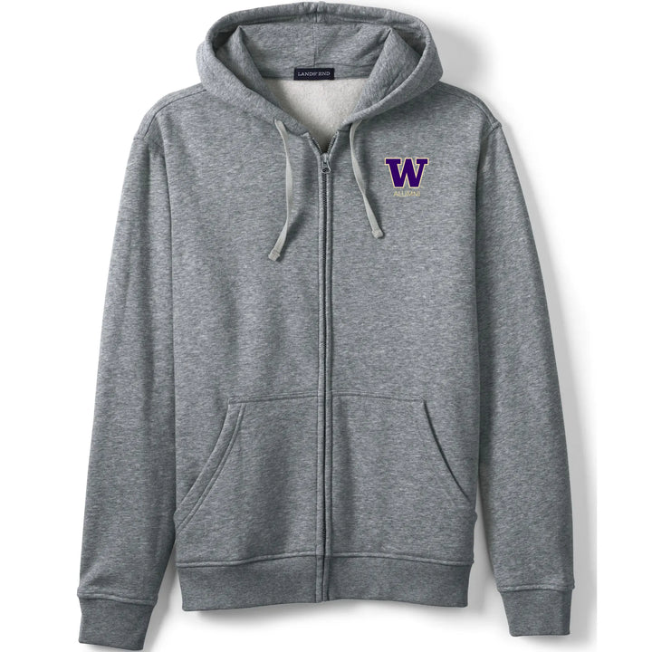 Lands' End Unisex UW Alumni Full Zip Hoodie Sweatshirt