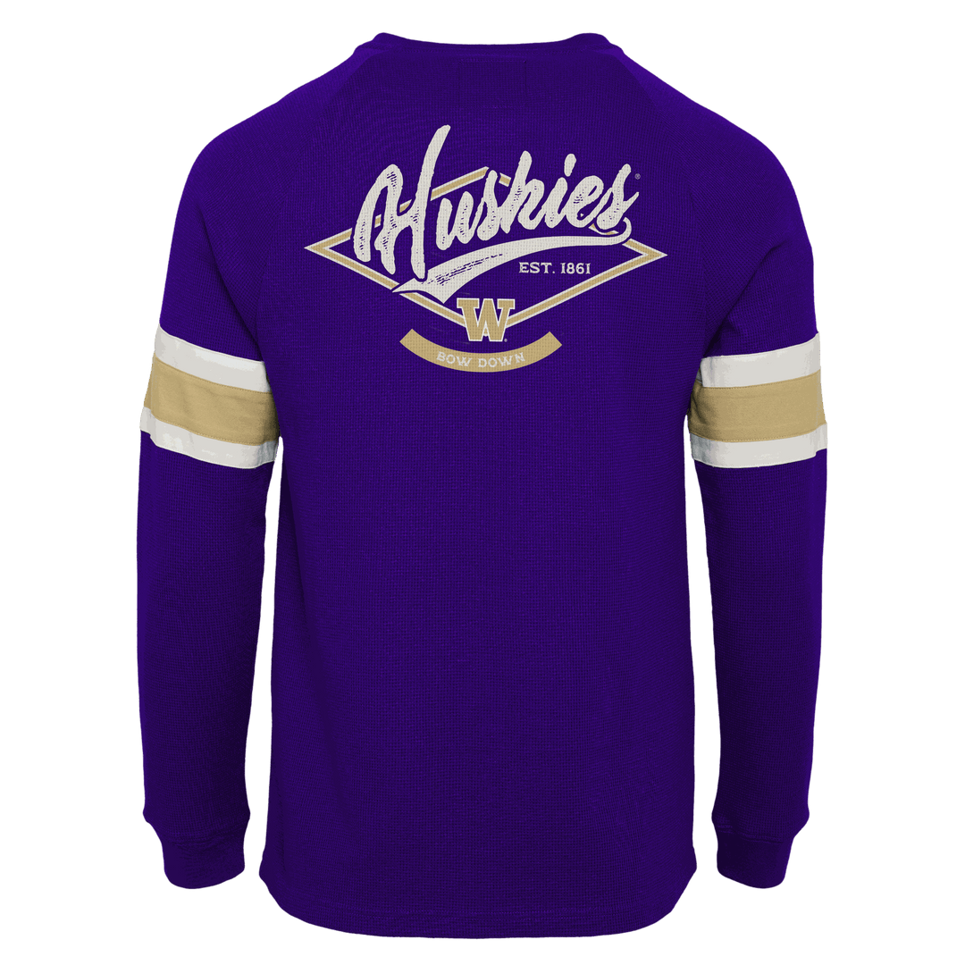 Darius Rucker Men's Washington Huskies FW25 Waffle Long Sleeve Henley