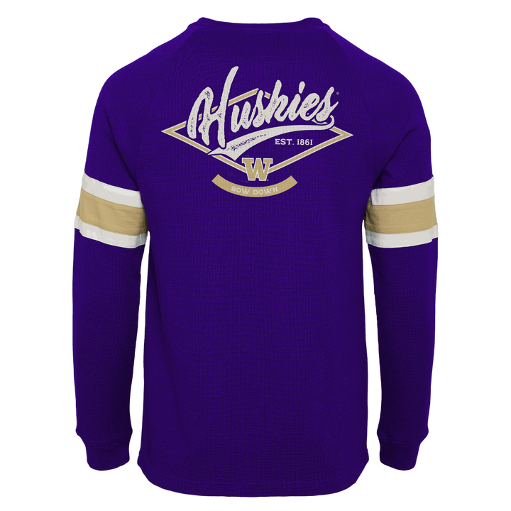 Darius Rucker Men's Washington Huskies FW25 Waffle Long Sleeve Henley