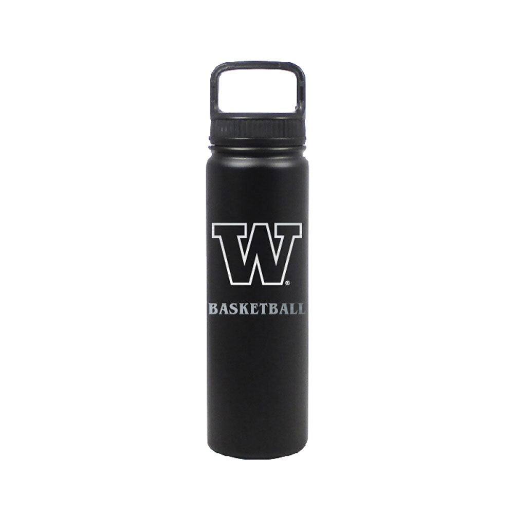 DROP SHIP Nordic Black W Basketball Insulated Stainless Steel Bottle 24oz