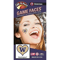Photo of Fan a Peel Gold W Heart Face Tattoo Decal.