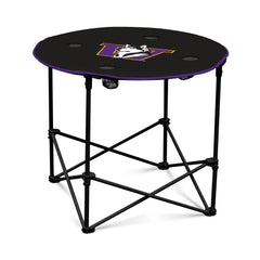 Logo Purple and Black Retro Dog Round Tailgate Table