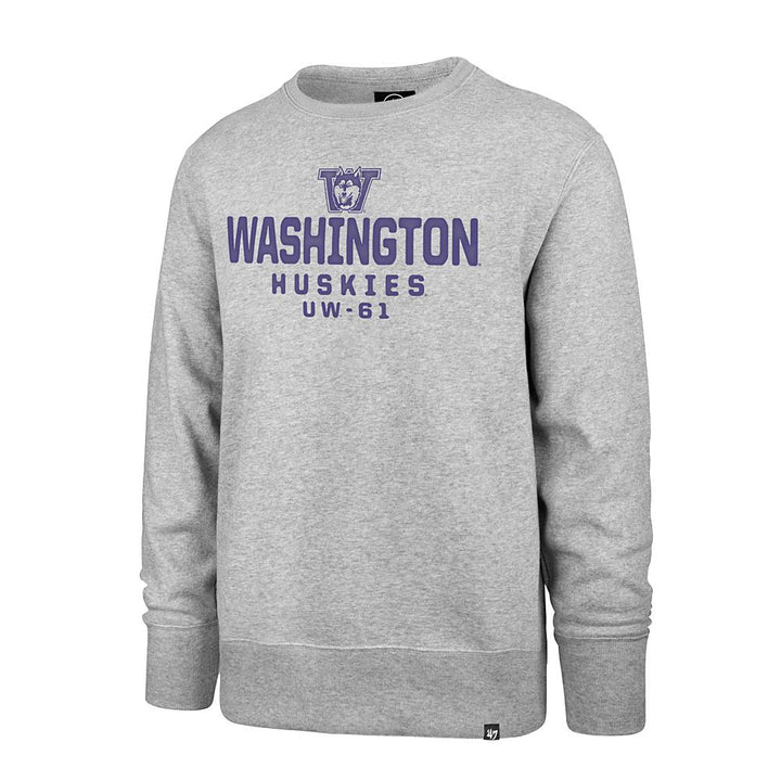 47 Brand Men's Vault Dog W Washington Honor Roll Headline Crewneck