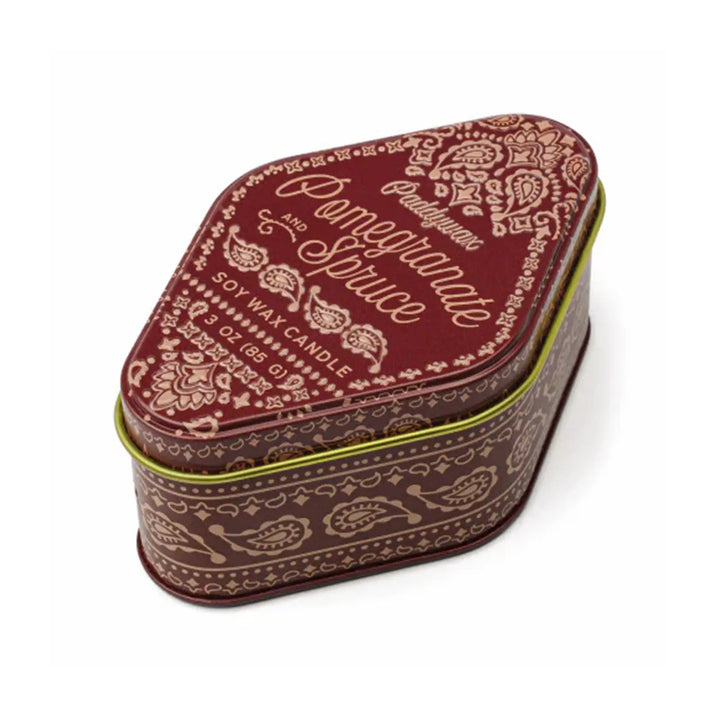 Paddywax Station Pomegranate & Spruce Tin Candle 3.5oz
