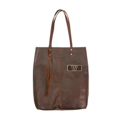 Photo of DROP SHIP Jardine Brown W Mee Canyon Leather Tote.