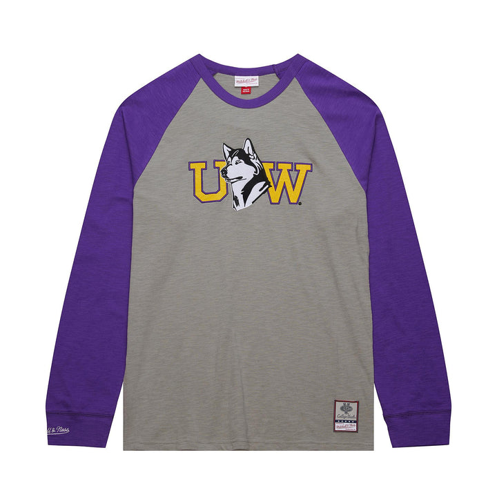 Mitchell & Ness Men's UW Retro Dog Legendary Slub Long Sleeve Tee