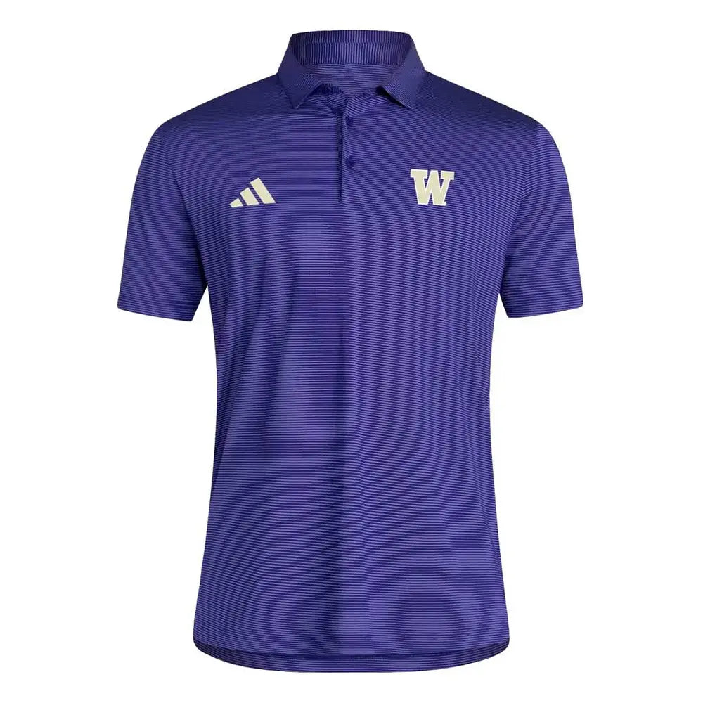 adidas Men's Washington Huskies Ultimate365 Striped Polo