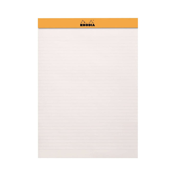 Rhodia Black 8.25"x11.75" Lined Side Stapled Notepad 70ct