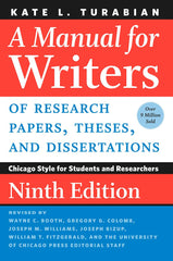 Manual for Writers of Research Papers, Theses & Dissertations (9E 18)