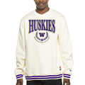 New Era Men's Washington Huskies Twill Rib Stripe Crewneck Front thumbnail