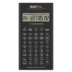 Photo of TI BAII Plus Pro Calculator.