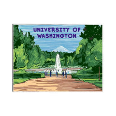 Photo of Neil Justin Patten U of WA Rainier Vista Jumbo Recycled Wood Magnet.