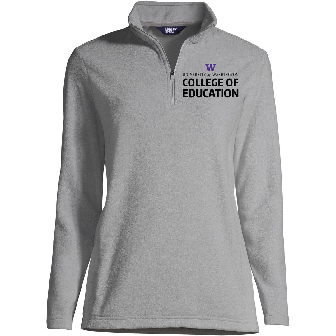 Lands' End Women's UW College of Education ThermaCheck Fleece Quarter Zip