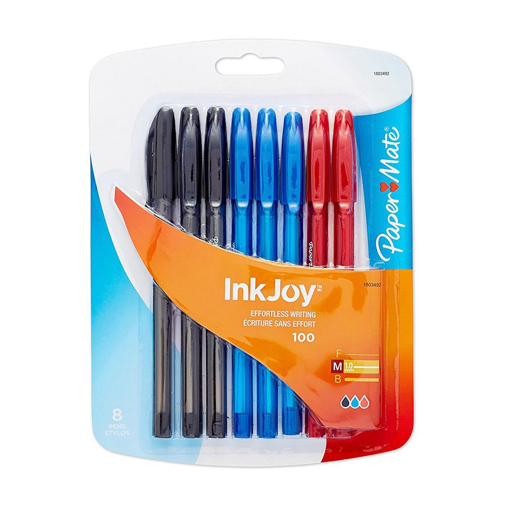 InkJoy 100 Business Stick Ballpoint Pen With Grip 8 Count