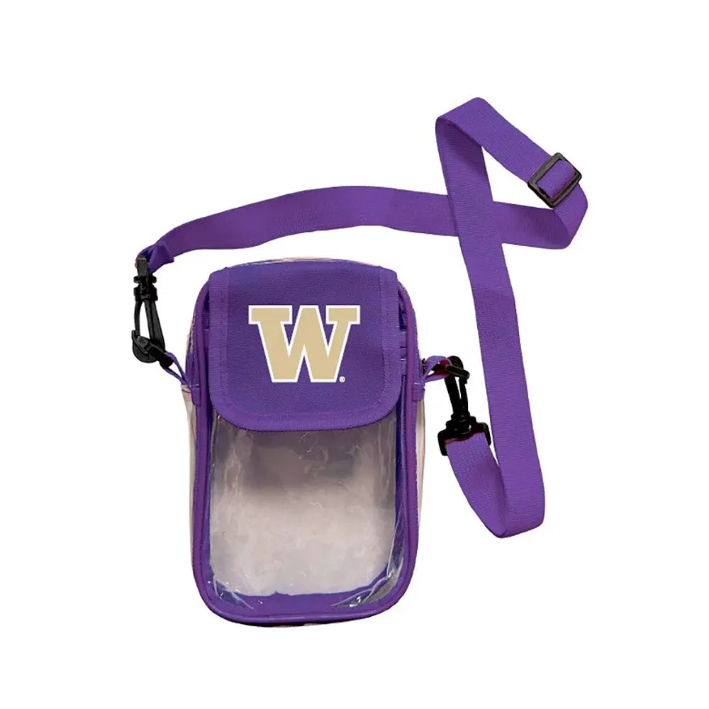 Storm Duds Clear Purple W Mini Crossbody Waterproof Bag 7.5" x 4.5"