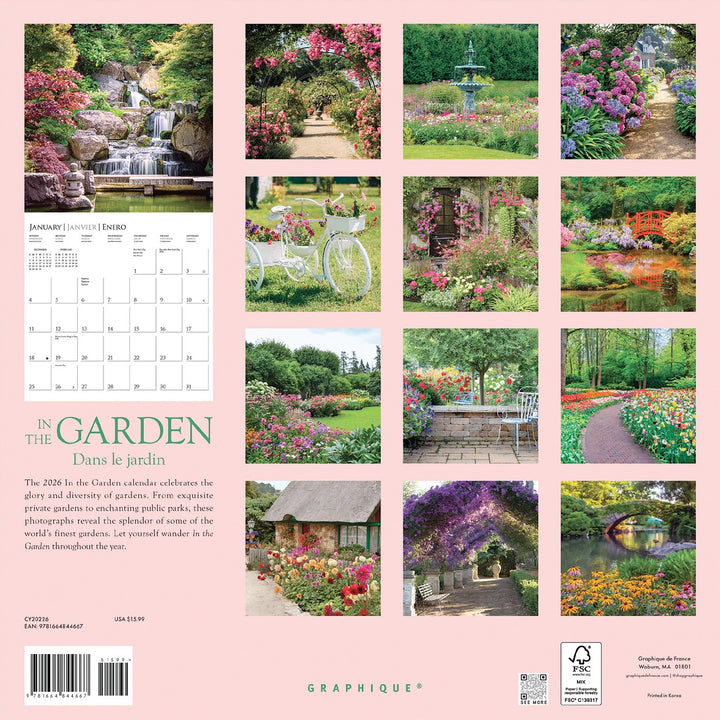 Graphique De France 12" x 12" In the Garden Wall Calendar