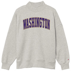 League Women's Washington Applique Diana Mock Neck Sweatshirt