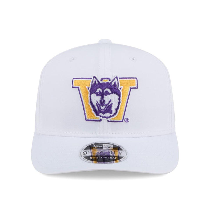 New Era White 9Seventy PERFORM Vault Dog Perforated Stretch Snap Adjustable Hat