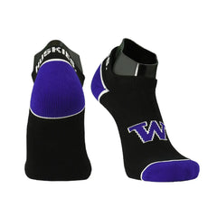 Photo of TCK Unisex Black W Huskies Recycled Low Socks.