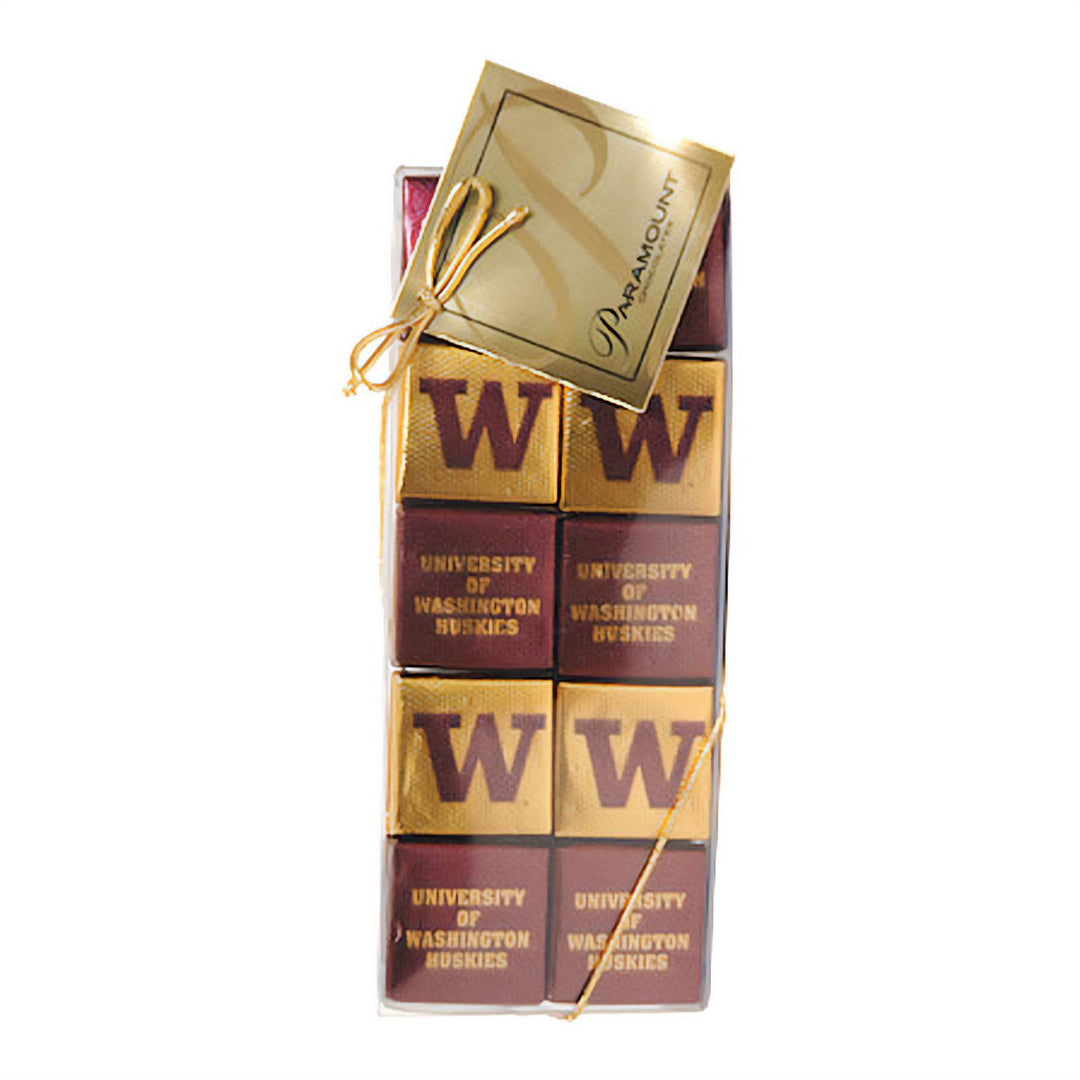 Purple Gold W U of W Huskies Chocolate Box 20 Squares