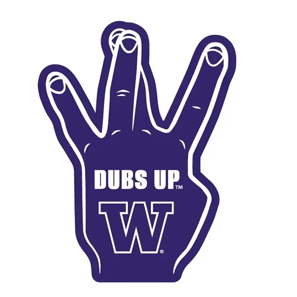 Neil Purple W Dubs Up Mini Foam Finger