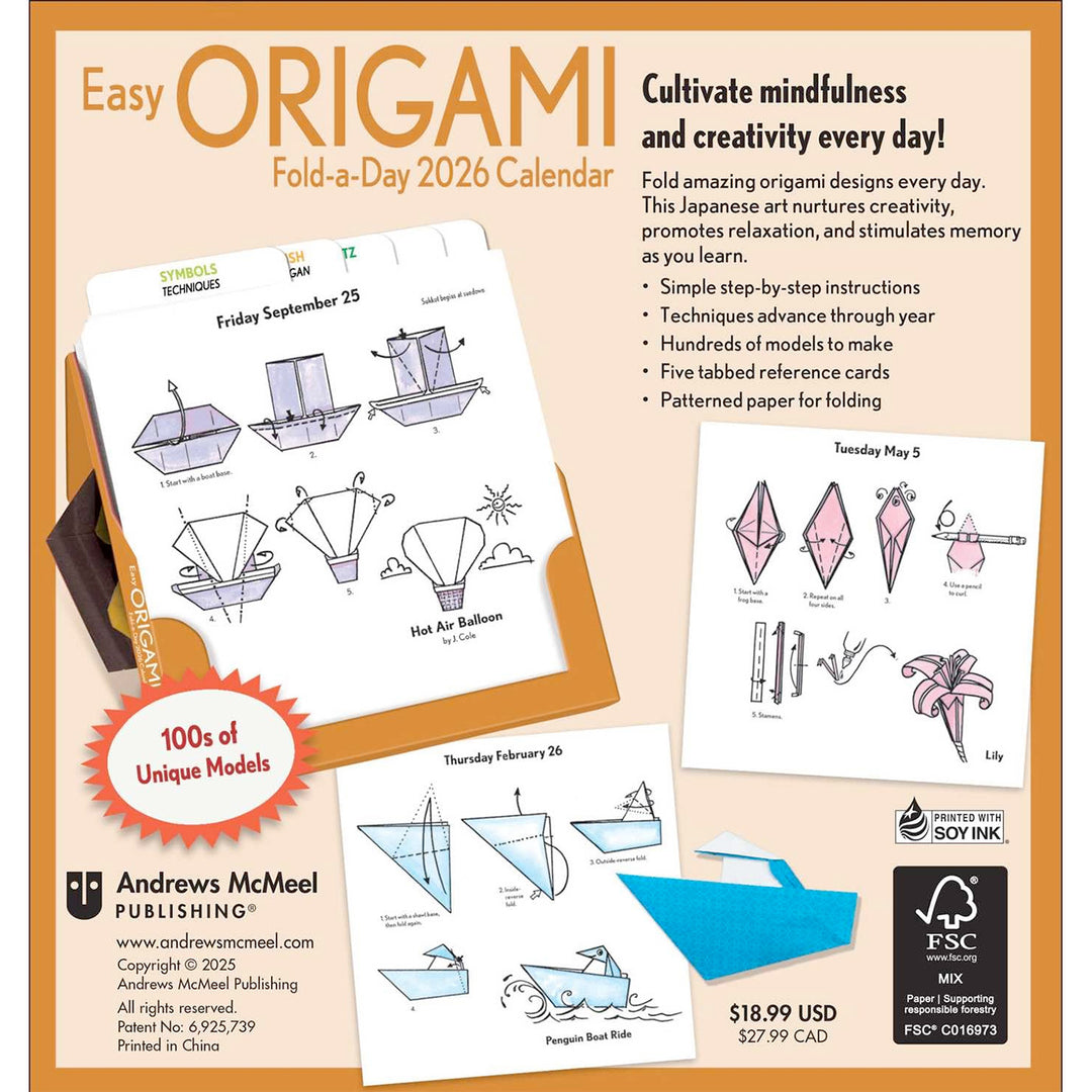 Easy Origami 2026 Fold-a-Day Calendar