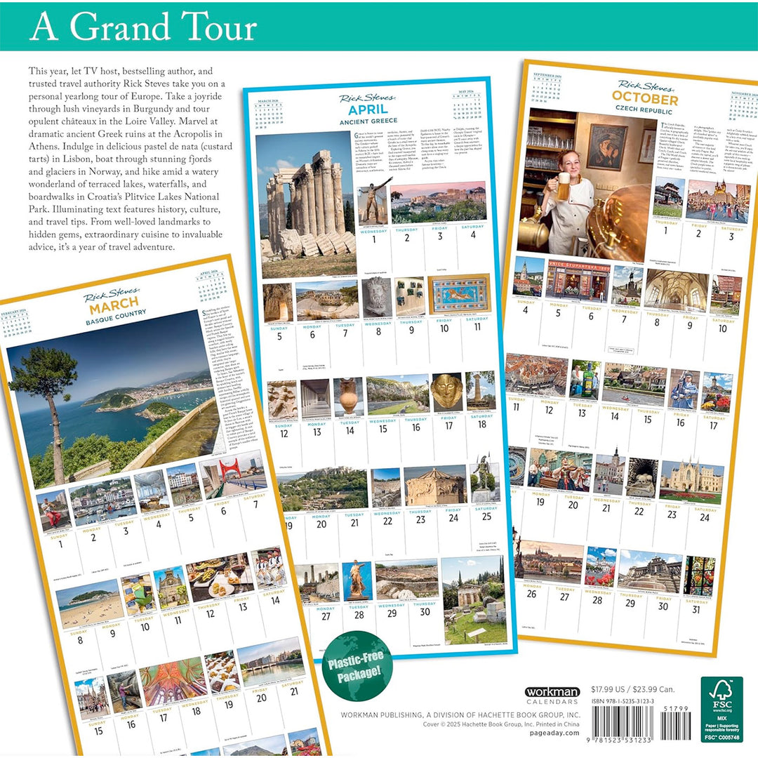 Rick Steves' Europe Picture-A-Day Wall Calendar 2026