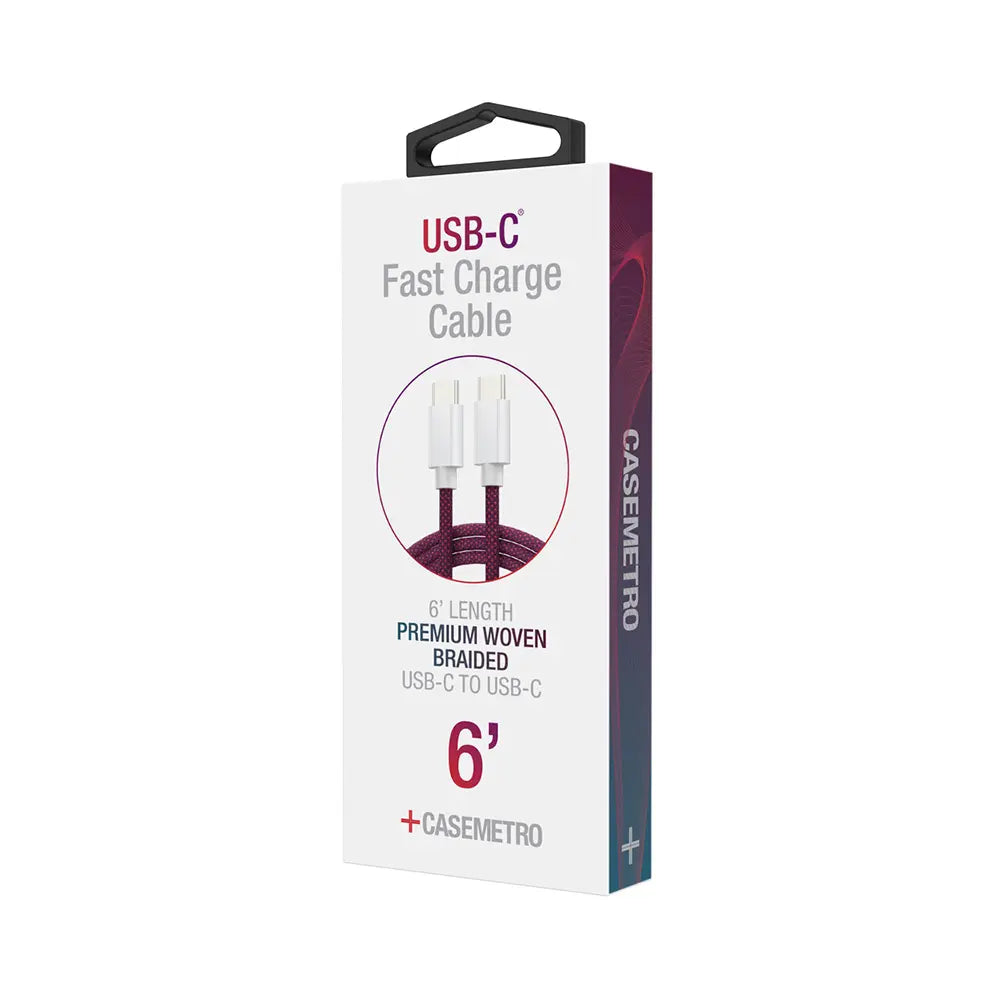 CaseMetro Fast Charge 6' USB-C to USB-C Cable