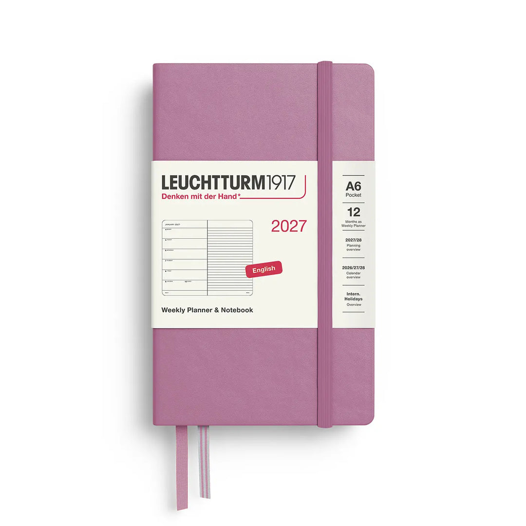 Leuchtturm 2027 A6 Pocket Weekly Hardcover Planner Notebook