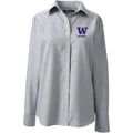 Lands' End Women's UW Bothell Long Sleeve Oxford Shirt Gray thumbnail