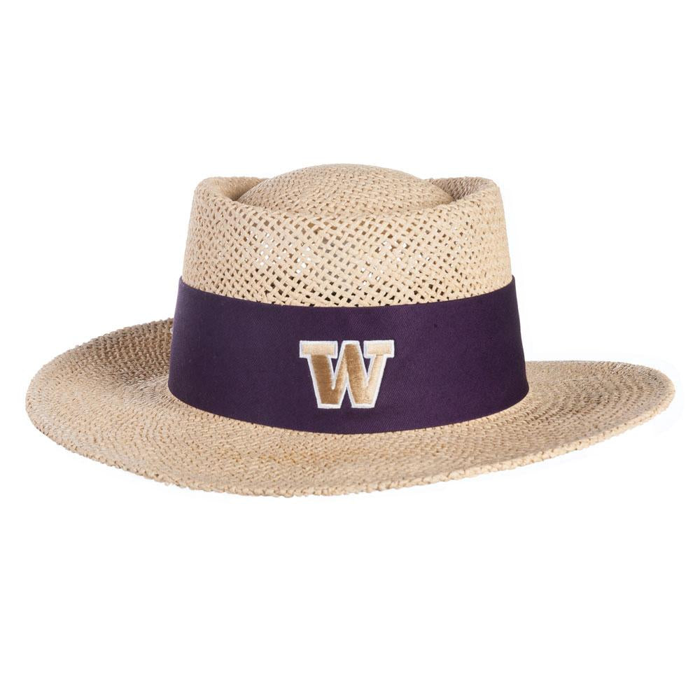 Logofit Birch Washington Huskies Tournament Straw Gambler Sun Hat