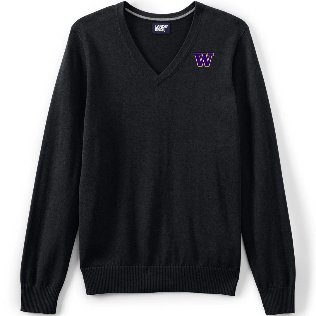 Lands' End Unisex UW Cotton Modal V-neck Pullover Sweater