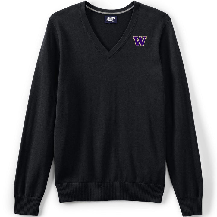 Lands' End Unisex UW Cotton Modal V-neck Pullover Sweater