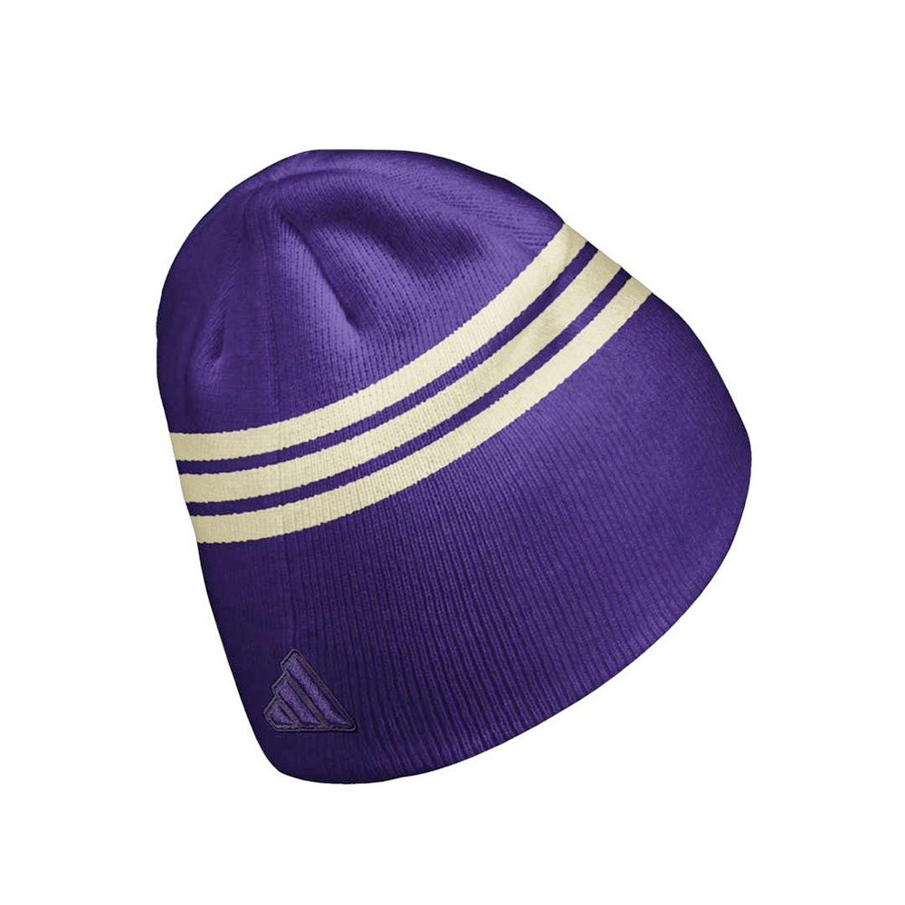 adidas Purple Washington Huskies 3 Stripe Beanie – University Book