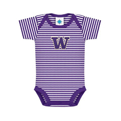 Photo of Creative Knitwear Infant Purple W Striped Bodysuit.