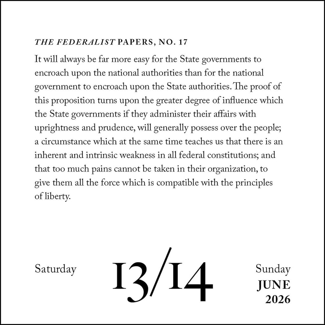 Hamilton 2026 Day-to-Day Calendar