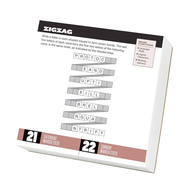 Brainpower Puzzles Page-A-Day Calendar 2026