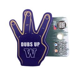 SDS Purple Dubs Up W Rugged Sticker 3.5"