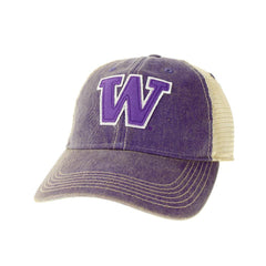 Photo of Legacy Unisex Purple W Old Favorite Trucker Hat.