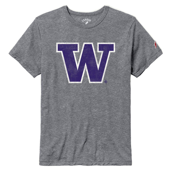 League Unisex Washington Huskies Distressed W Victory Falls Tee