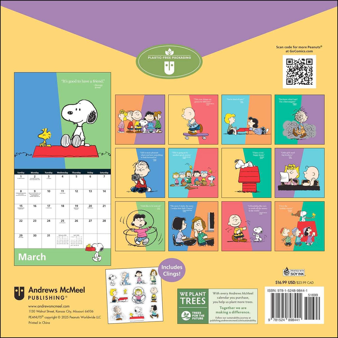 Peanuts 2026 Wall Calendar