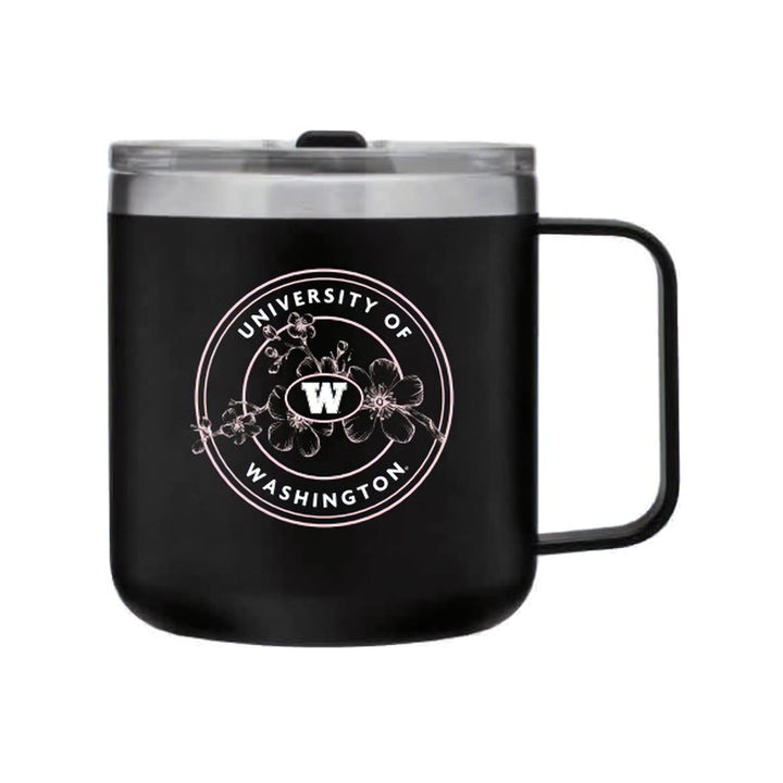 Neil Black Cherry Blossom UW Circle Design Hayden Camp Mug 12oz