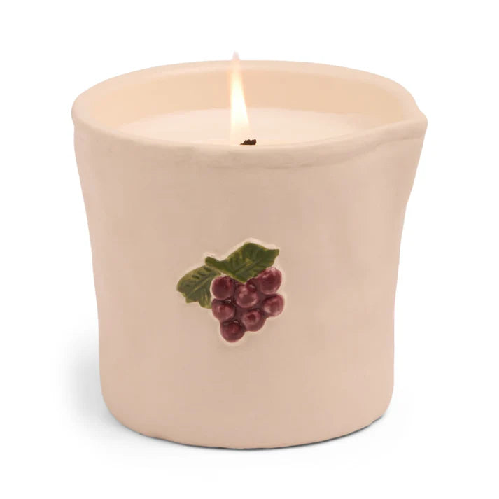 Paddywax Bistro Bordeaux Grape White Ceramic Candle 8oz