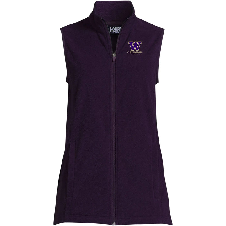 Lands' End Women's UW Class of 2026 ThermaCheck Fleece Vest